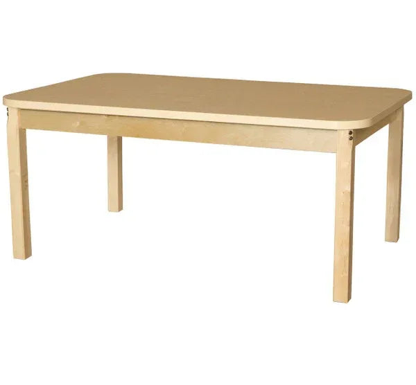 36' x 60" Rectangle High Pressure Laminate Table with Hardwood Legs- 20"