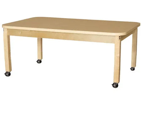 36' x 60" Rectangle High Pressure Laminate Table with Hardwood Legs- 20"