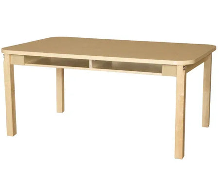36" x 60" Four Seater High Pressure Laminate Desk with Hardwood Legs- 26"