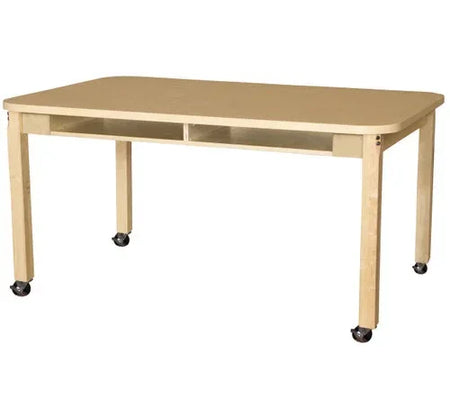 36" x 60" Four Seater High Pressure Laminate Desk with Hardwood Legs- 26"