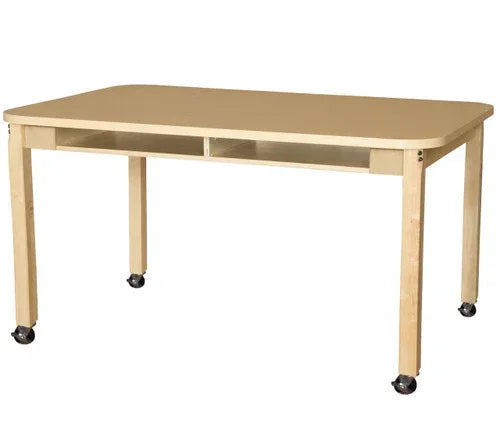 36" x 60" Four Seater High Pressure Laminate Desk with Hardwood Legs- 29"