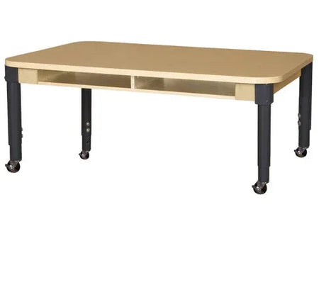 36" x 60" Four Seater High Pressure Laminate Desk with Adjustable Legs 12-17"