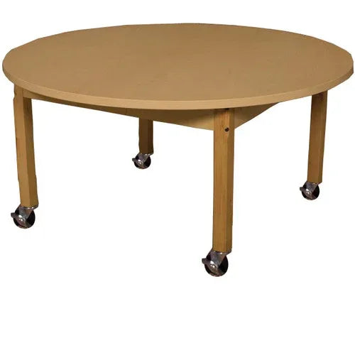 42" Round High Pressure Laminate Table with Hardwood Legs- 18"