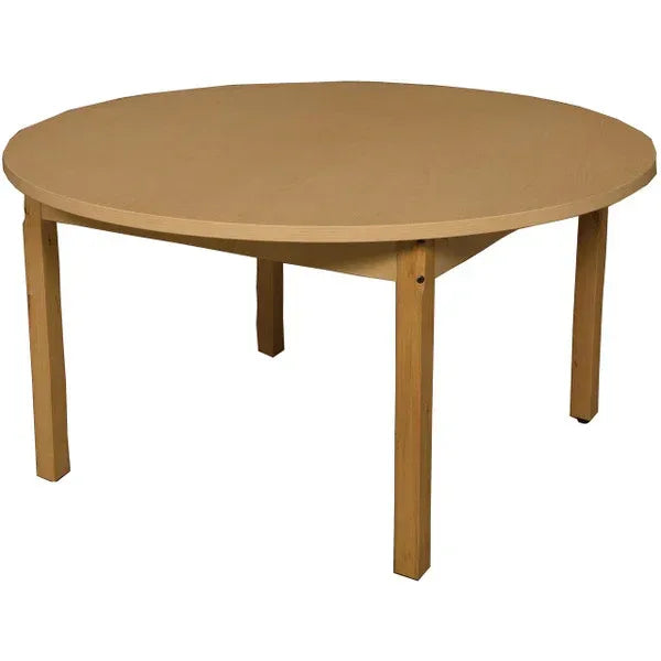42" Round High Pressure Laminate Table with Hardwood Legs- 26"
