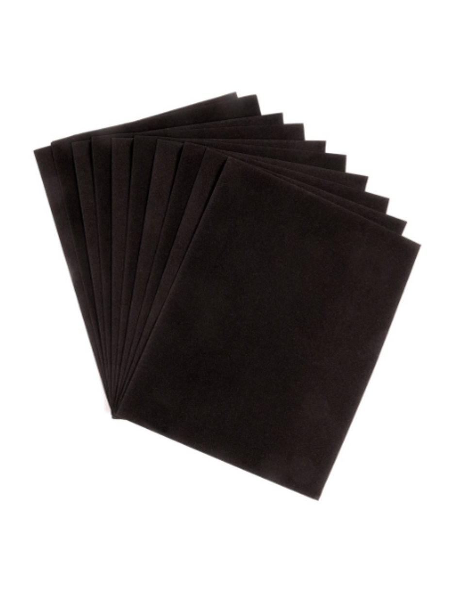 Hygloss Velour Paper Black - 8.5" x 11" (10 Sheets)