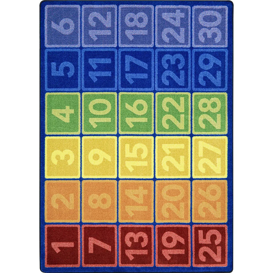 I Can Count 5'4" x 7'8" area rug in color Multi