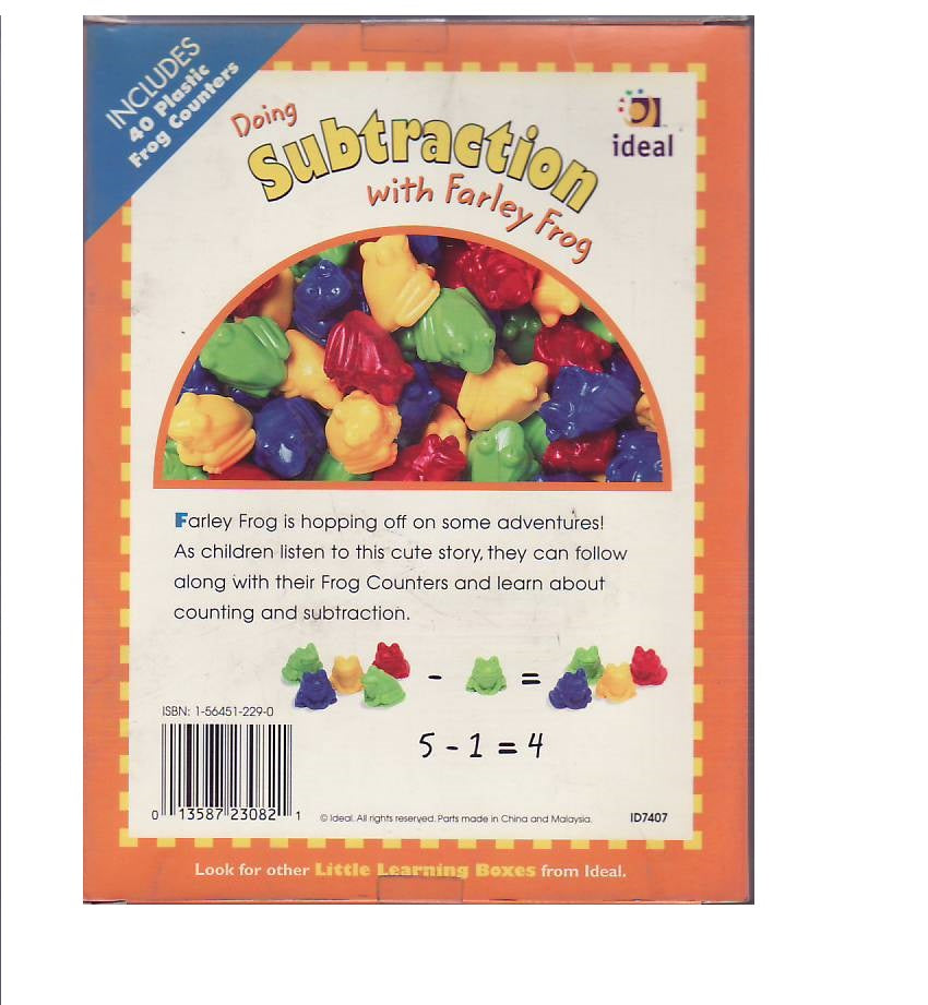 Doing subtraction with Farley Frog (My little learning box)