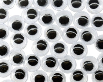 Wiggle Eyes Self Adhesive Black 10mm 100/pkg
