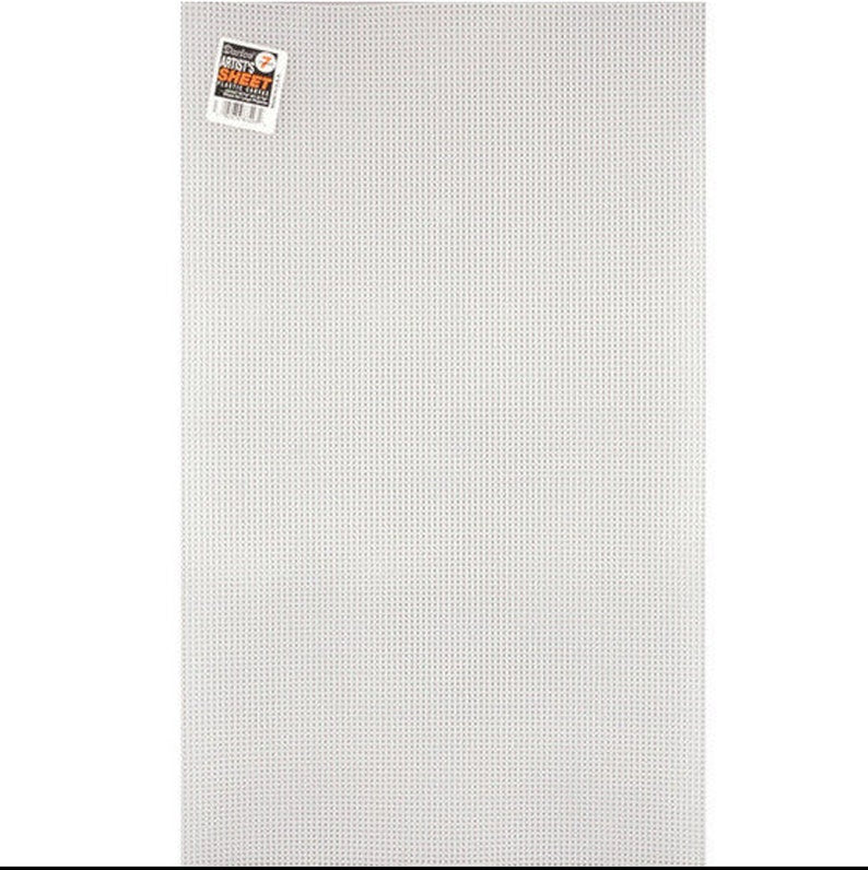 Clear Plastic Canvas -13-5/8" x 22-5/8" -  Individual sheet