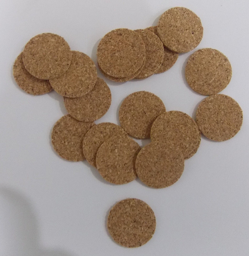 1" Natural  Cork Crafting Discs  (48/ Pack)