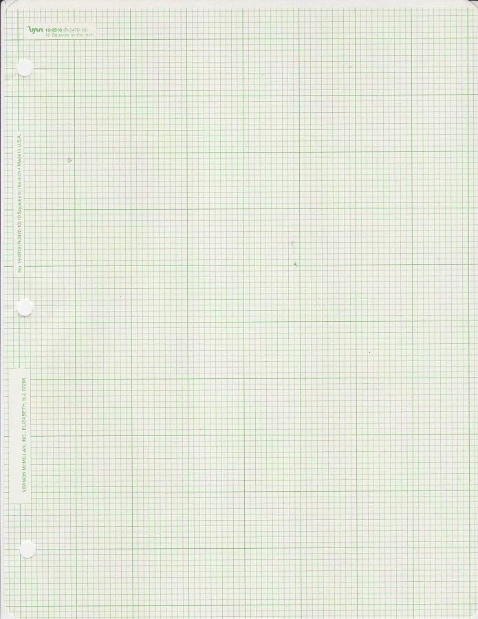 Engineers forms Filler 10 squares to the inch / 11" x 8.5" 20 sheets
