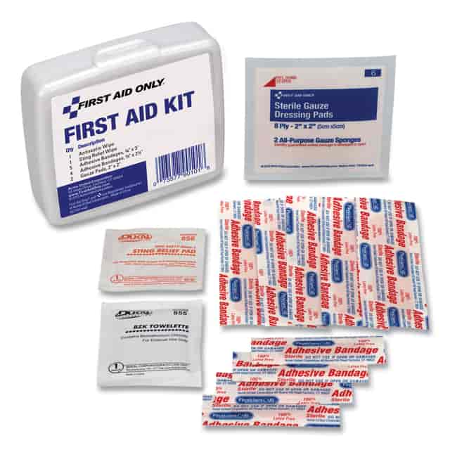 First Aid On the Go Kit, Mini, 13 Pieces, Plastic Case, (FAO90101)