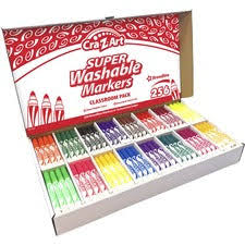 Cra-Z-Art Super Washable Markers Classpack, Broad Bullet Tip, Assorted Colors, 256/Set (CZA740091)