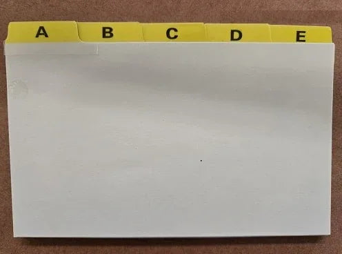 A-Z Index Card Guide Set, 3 x 5 Inches, White, 20 per Set