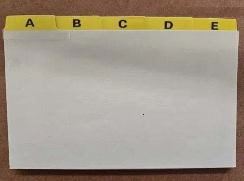 A-Z Index Card Guide Set, 3 x 5 Inches, White, 20 per Set