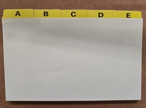 A-Z Index Card Guide Set, 3 x 5 Inches, White, 20 per Set