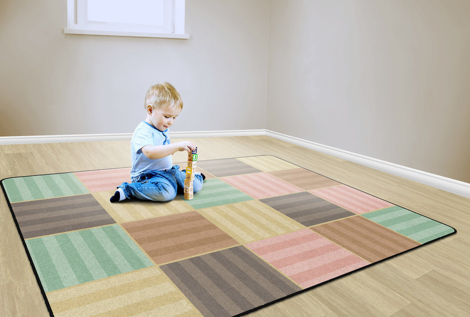CALMING BLOCKS SOFT RECTANGLE CARPETS 6 X 8'4
