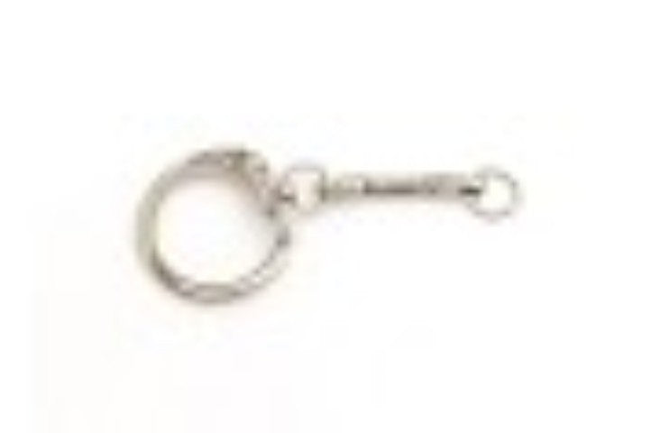Key Ring & Chain with Snake Chain and Jump Ring - Silver 12 per pack