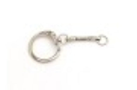 Key Ring & Chain with Snake Chain and Jump Ring - Silver 12 per pack