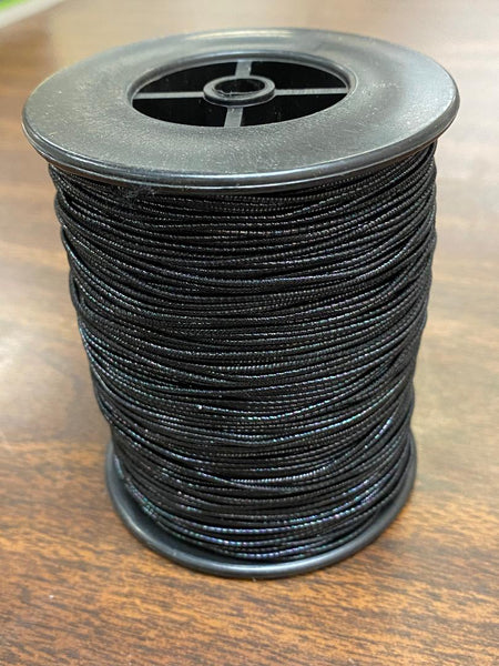 Medium Black Elastic Bead Cord - approx. 1.25mm x 144 yards