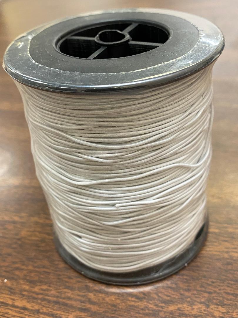 Medium White Elastic Bead Cord - approx. 1.25mm x 144 yards