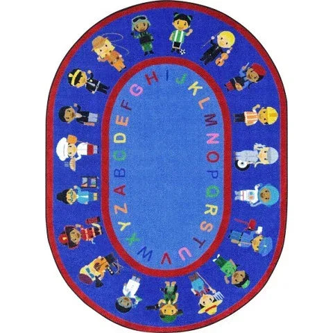 We Work Together Classroom Rug