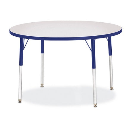 Berries® Round Activity Tables Gray - 42" Diameter, Color Trim Adjustable height Gray 180