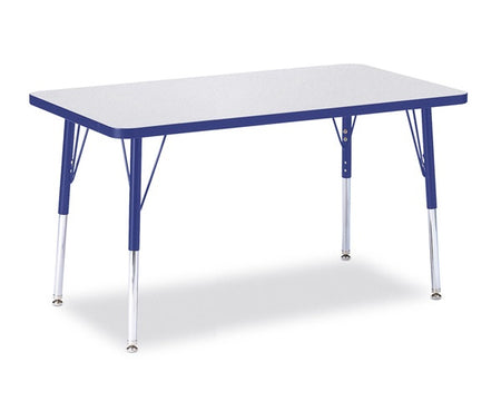 Berries® Rectangle Activity Gray Table - 30" X 48", Color Trim Adjustable height