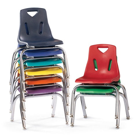 Berries® Stacking Chair with Chrome-Plated Legs - 10" Ht 6 per carton Camel 251