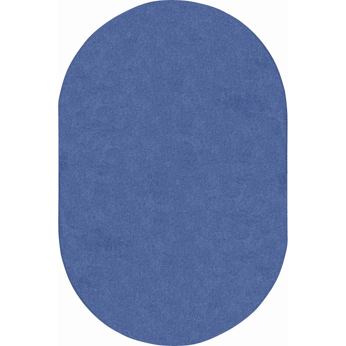 Just Kidding 6' x 9' Oval area rug in color Cobalt Blue