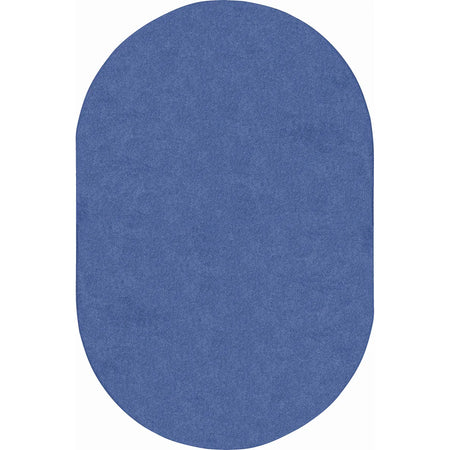 Just Kidding 6' x 9' Oval area rug in color Cobalt Blue