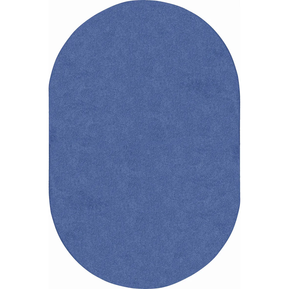 Just Kidding 12' x 7'6" Oval area rug in color Cobalt Blue