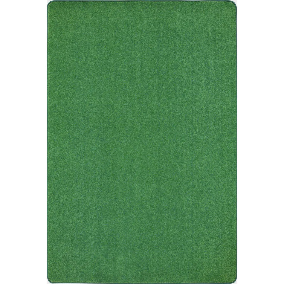 Just Kidding 6' x 9' area rug in color Grass Green