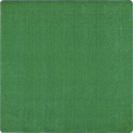 Just Kidding 6' x 6' area rug in color Grass Green