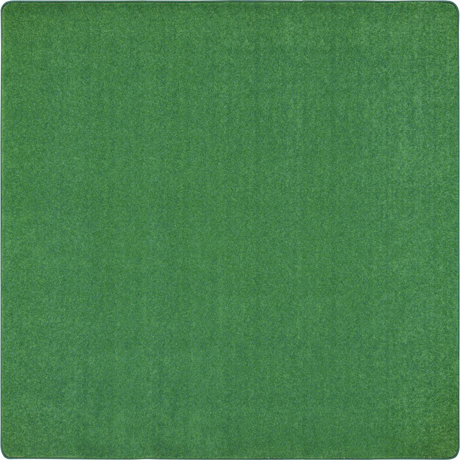 Just Kidding 6' x 6' area rug in color Grass Green