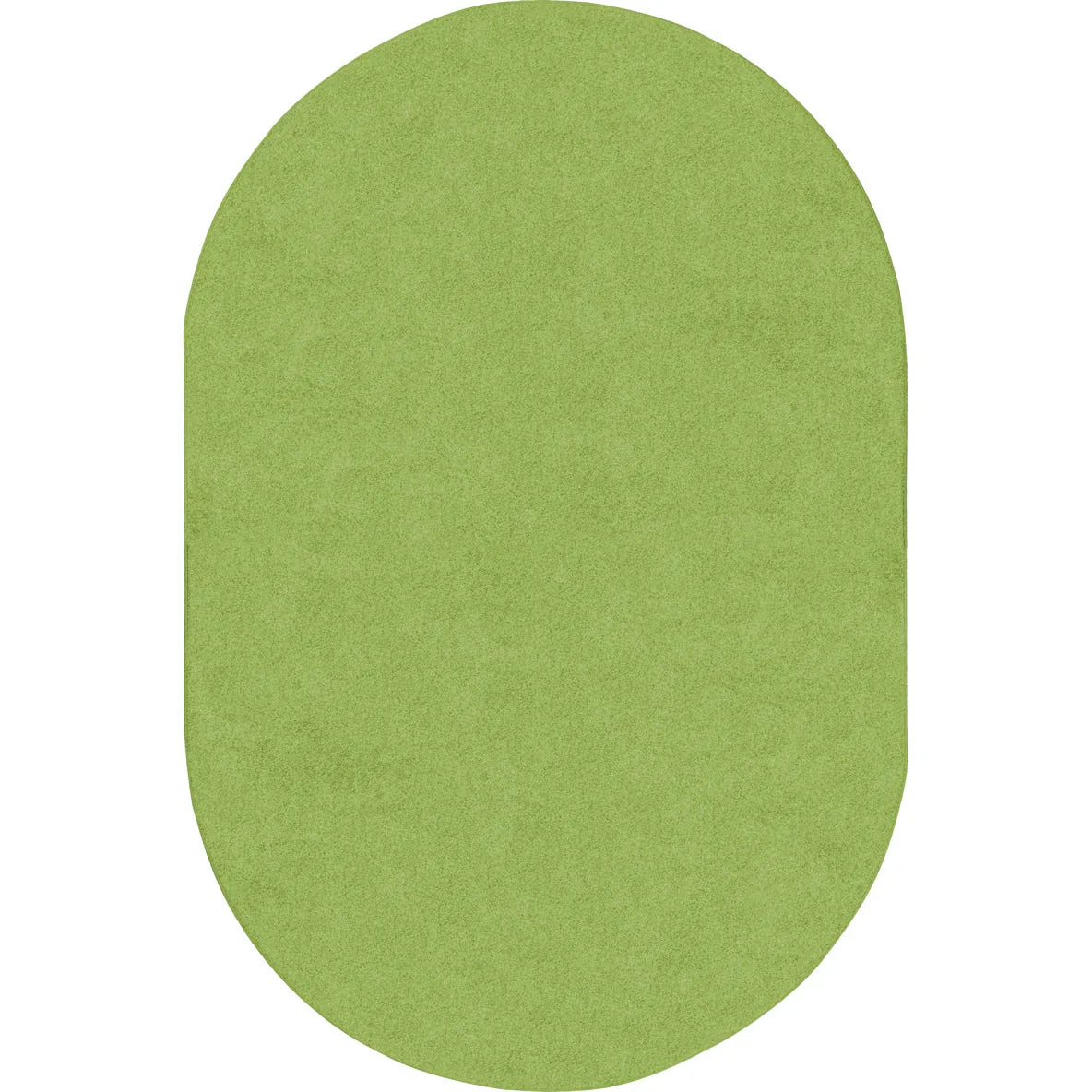 Just Kidding 12' x 7'6" Oval area rug in color Lime Green
