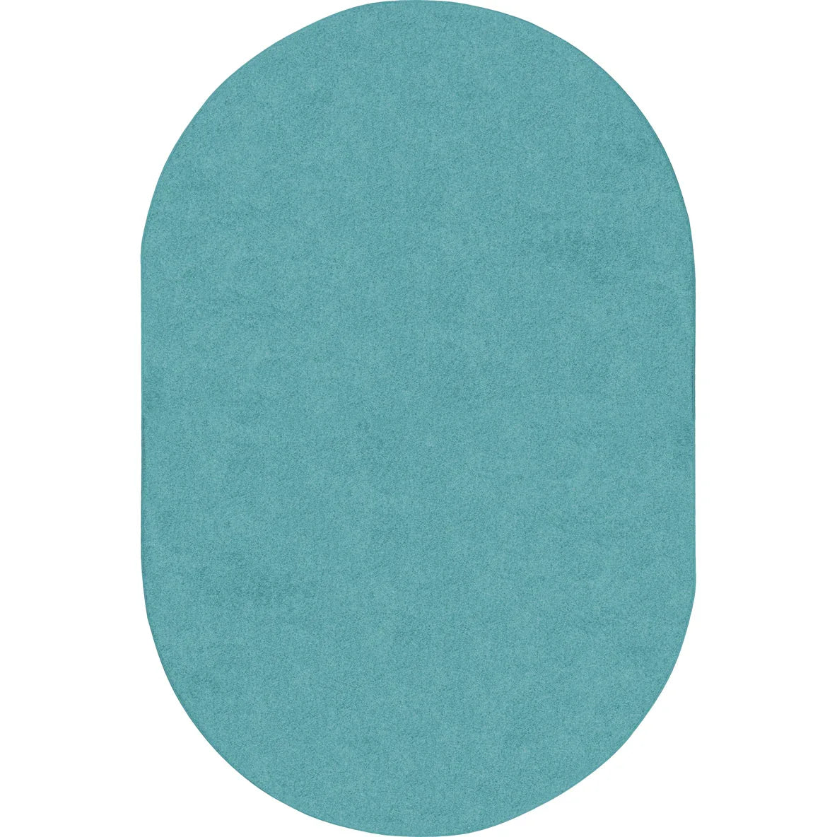 Just Kidding 12' x 7'6" Oval area rug in color Seafoam