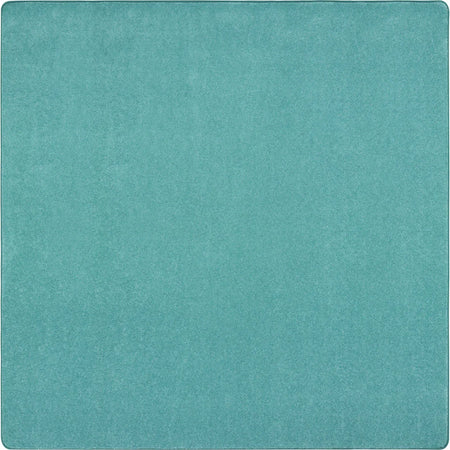 Just Kidding 6' x 6' area rug in color Seafoam