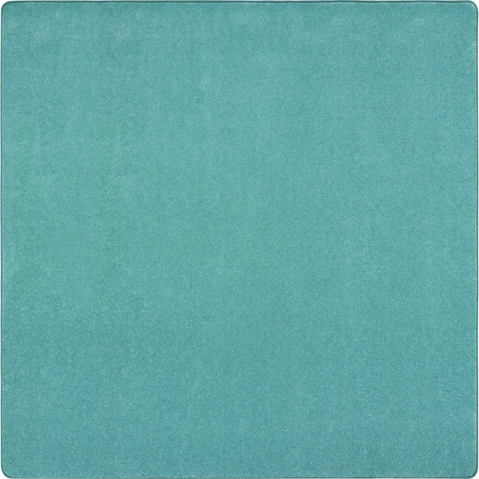 Just Kidding 12' x 12' area rug in color Seafoam
