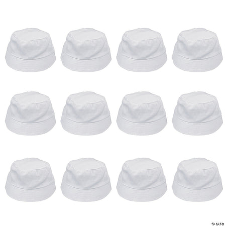 DIY Value White Bucket Caps To Decorate - 12/Pkg (15286)