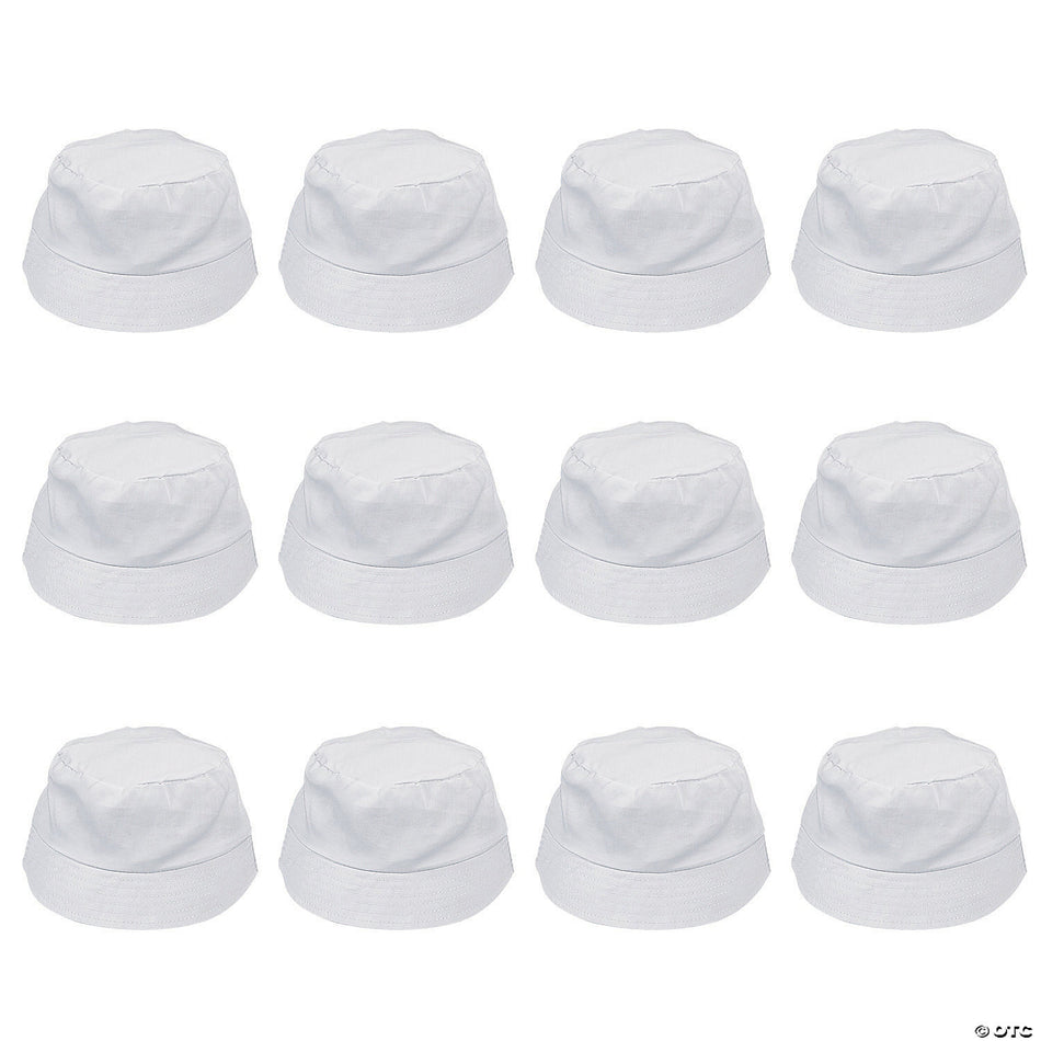DIY Value White Bucket Caps To Decorate - 12/Pkg (15286)