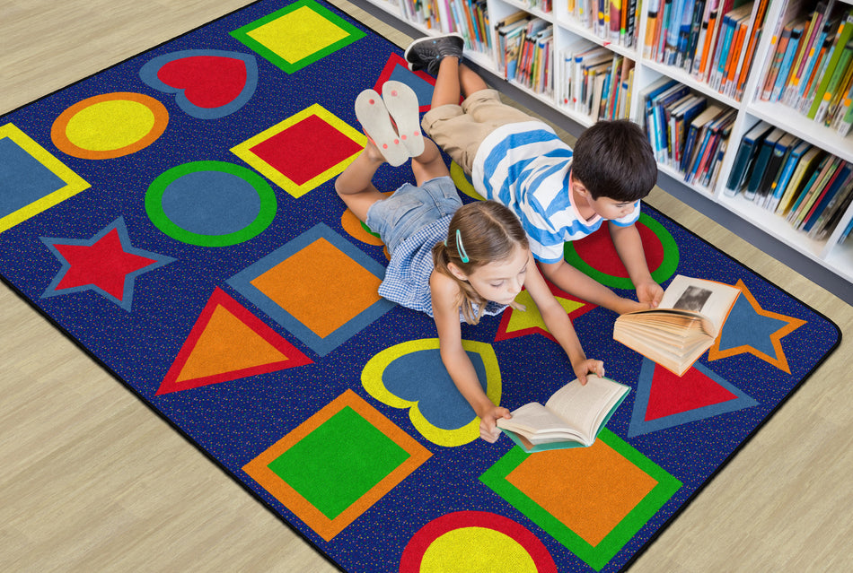 ALL KINDS OF SHAPES PRIMARY (Seats 20) RECTANGLE CARPETS 6'x8'4