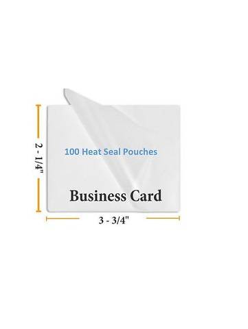 Business Card Laminating Pouches 5 Mil 2-1/4 x 3-3/4, 100-Pack