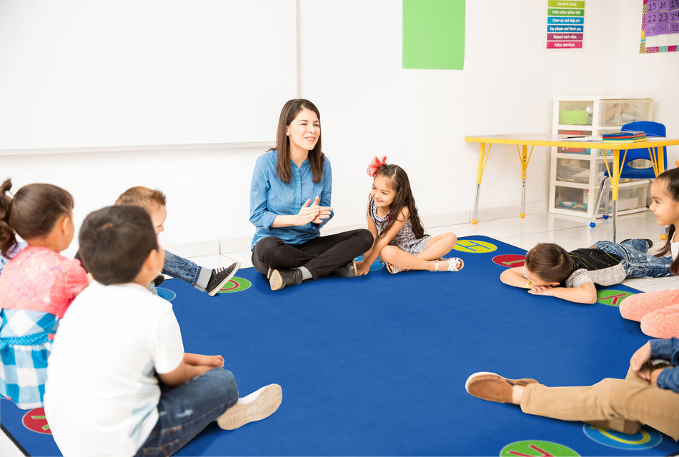 ALPHABET CIRCLES RECTANGLE CARPETS 10'6 x 13'2