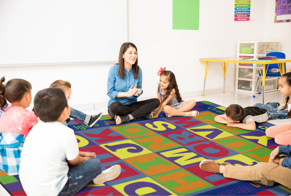 ABC WORDS RECTANGLE CARPETS 10'6 x 13'2