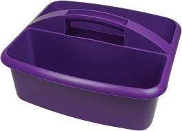 Large Utility Caddy, 12.75" x 11.25" x 6.75" - Purple