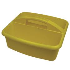 Large Utility Caddy, 12.75" x 11.25" x 6.75" - Yellow