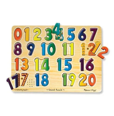 Numbers Sound Wood Puzzle - 21 Pieces