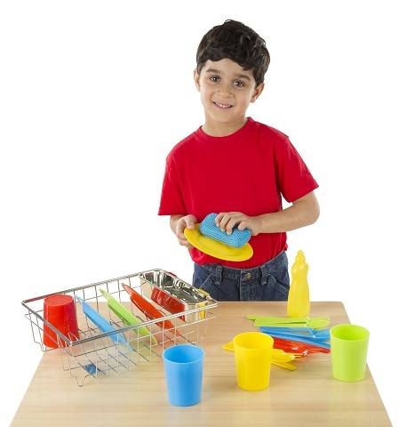 Melissa & Doug Let's Play House Wash and Dry Dish Set (24 pcs) 4282