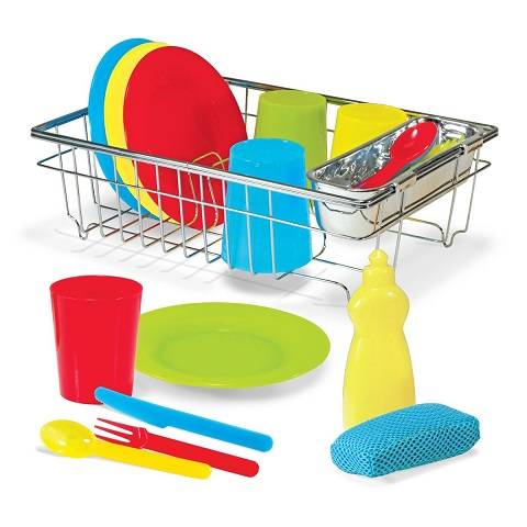 Melissa & Doug Let's Play House Wash and Dry Dish Set (24 pcs) 4282